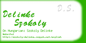 delinke szokoly business card